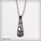 Textured Sterling Silver Pendant Necklace