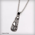 Textured Sterling Silver Pendant Necklace