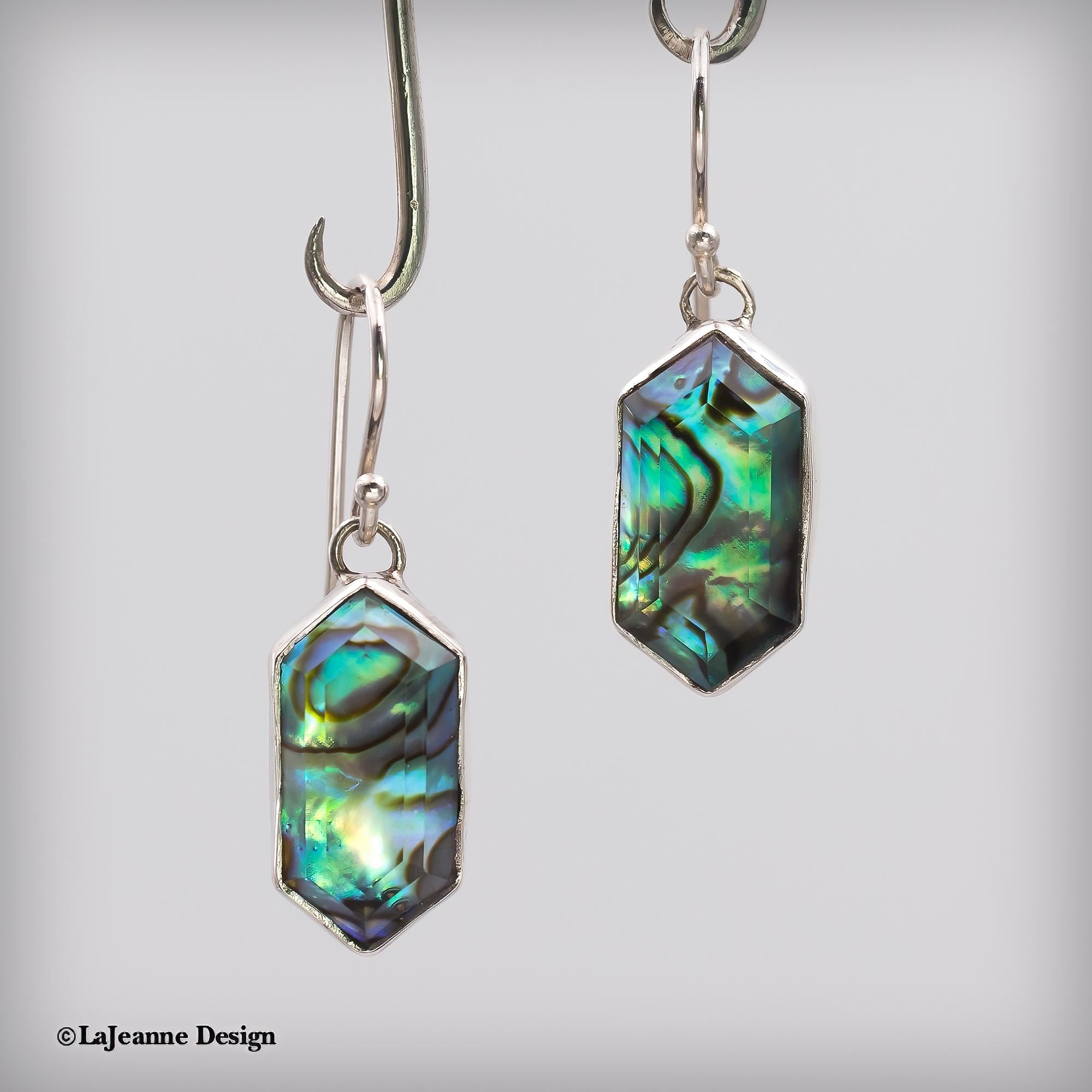 Abalone Shell Sterling Silver Earrings