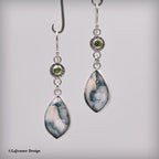 Montana Moss Agate & Peridot Sterling Silver Earrings