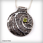 Fine Silver & Peridot Necklace