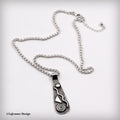 Textured Sterling Silver Pendant Necklace