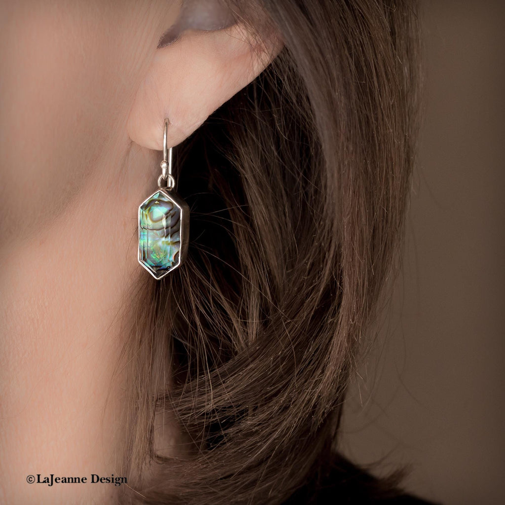 Abalone Shell Sterling Silver Earrings