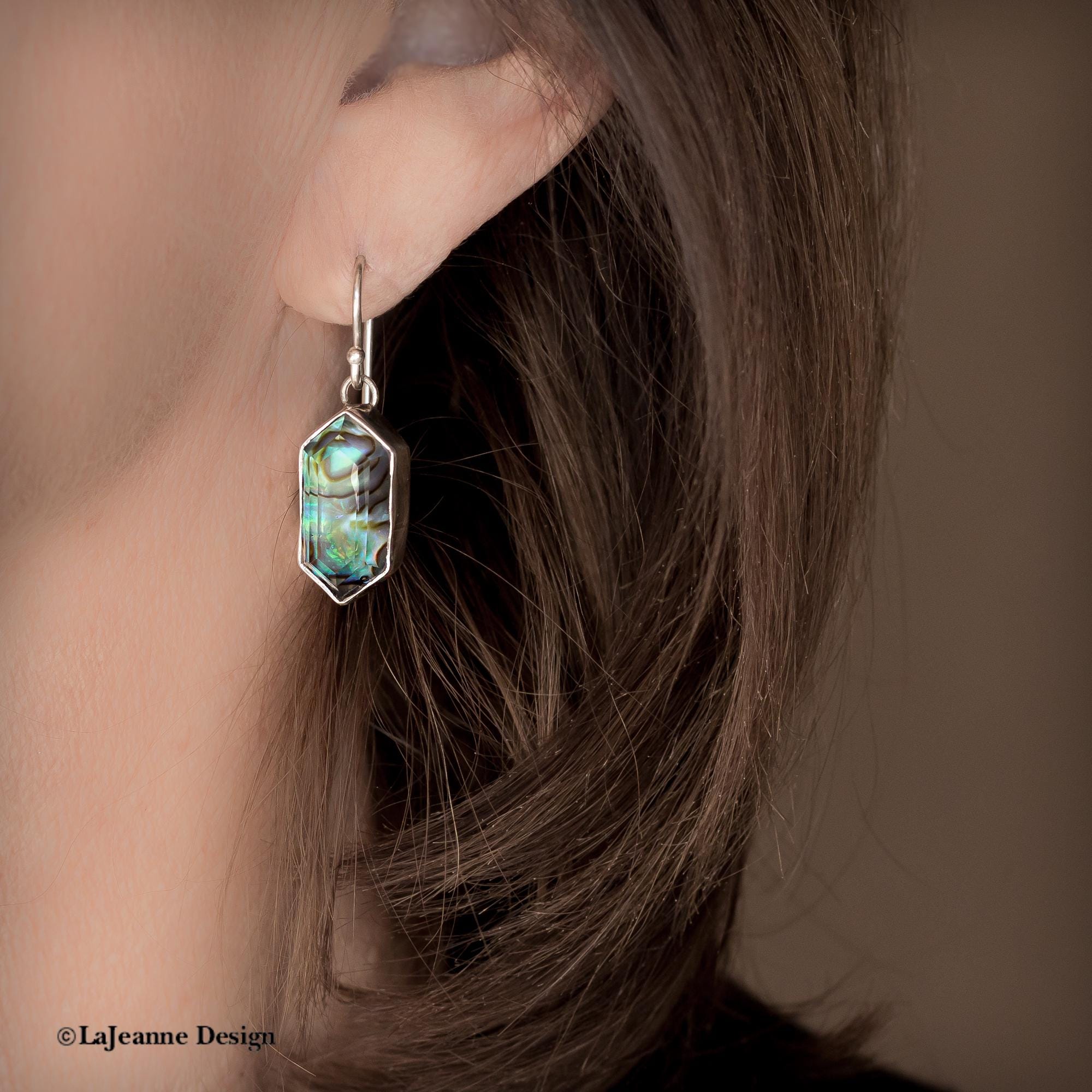 Abalone Shell Sterling Silver Earrings