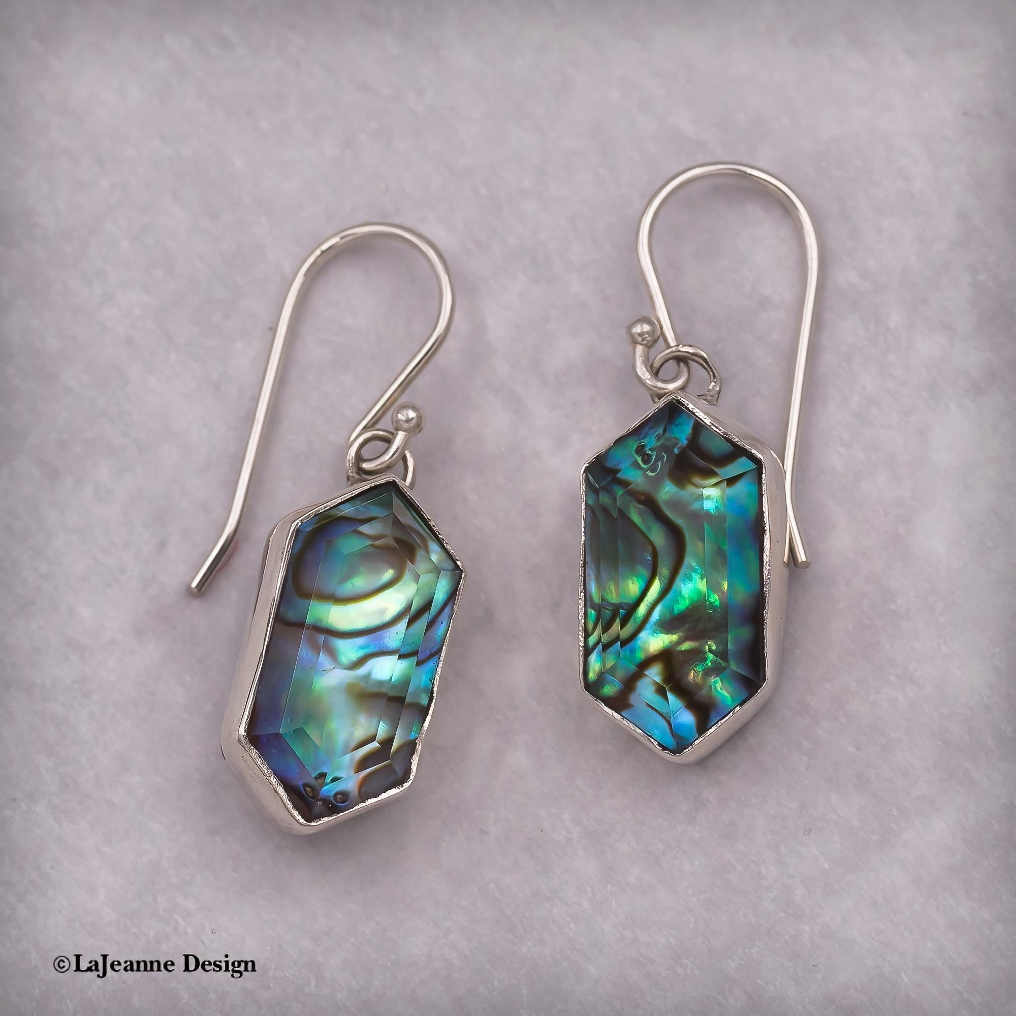 Abalone Shell Sterling Silver Earrings
