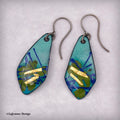 Enamel Earrings with 24K Gold