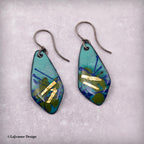Enamel Earrings with 24K Gold