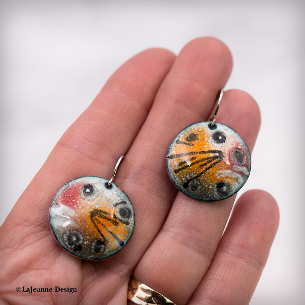Colorful Enamel Earrings
