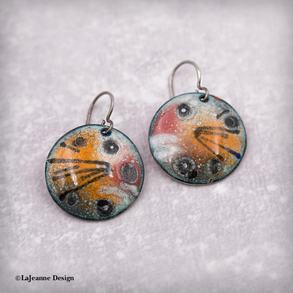 Colorful Enamel Earrings
