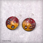 Red Enamel Earrings