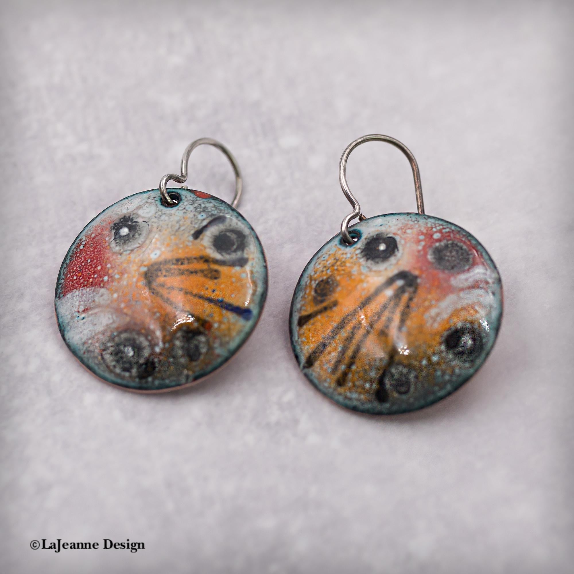 Colorful Enamel Earrings