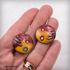 Red Enamel Earrings