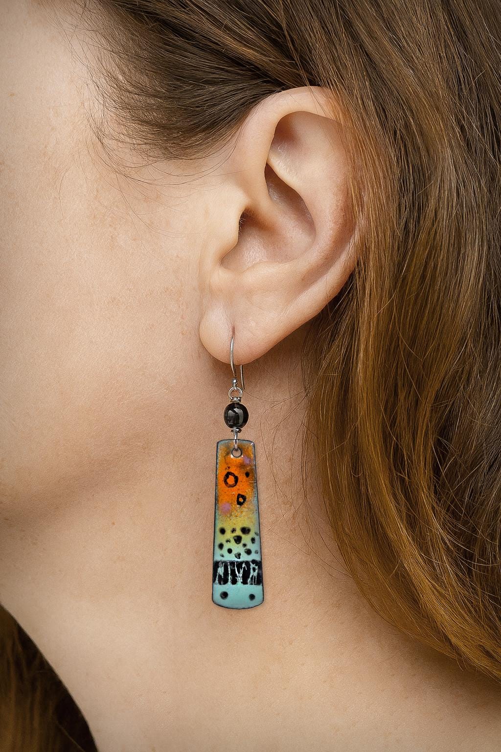 Colorful Enamel Earrings