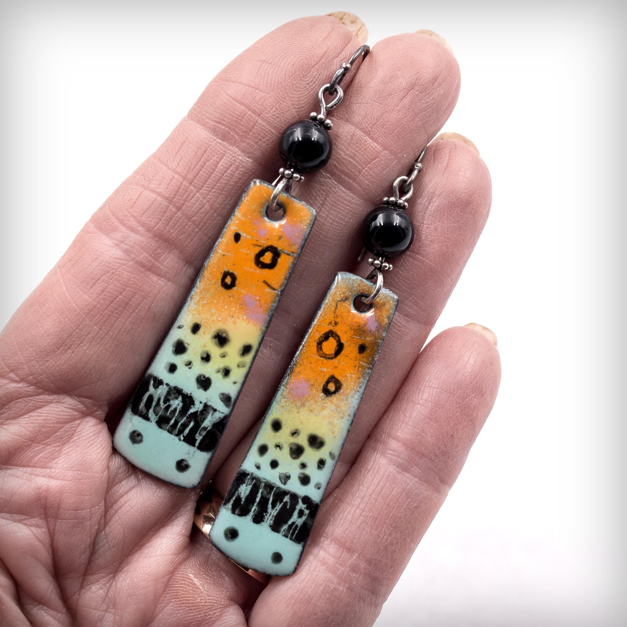 Colorful Enamel Earrings