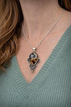 Amazon Valley Jasper &amp; Citrine Sterling Silver Necklace