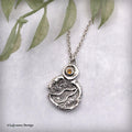 Molten Silver &amp; Citrine Sterling Silver Necklace