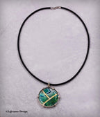Enamel, 24K Gold & Sterling Silver Necklace