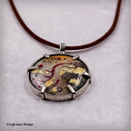 Enamel & 24K Gold Artisan Necklace