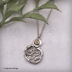 Molten Silver &amp; Citrine Sterling Silver Necklace