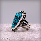 Size 8.25 - Kingman Turquoise Sterling Silver Ring | Unisex