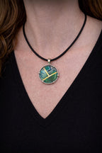 Enamel, 24K Gold & Sterling Silver Necklace