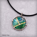 Enamel, 24K Gold & Sterling Silver Necklace