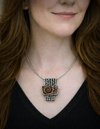 Ammonite Fossil Textured Sterling Silver Necklace