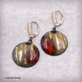 Enamel and Gold Earrings