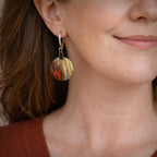 Enamel and Gold Earrings