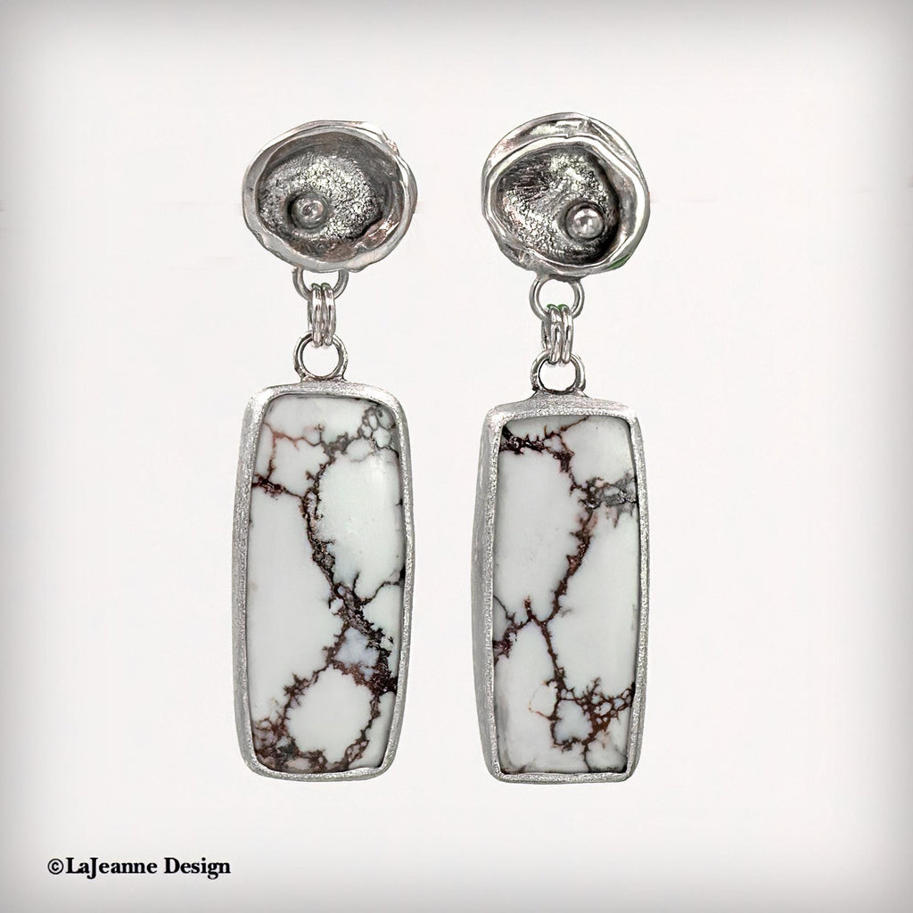 Wild Horse Stone Sterling Silver Earrings
