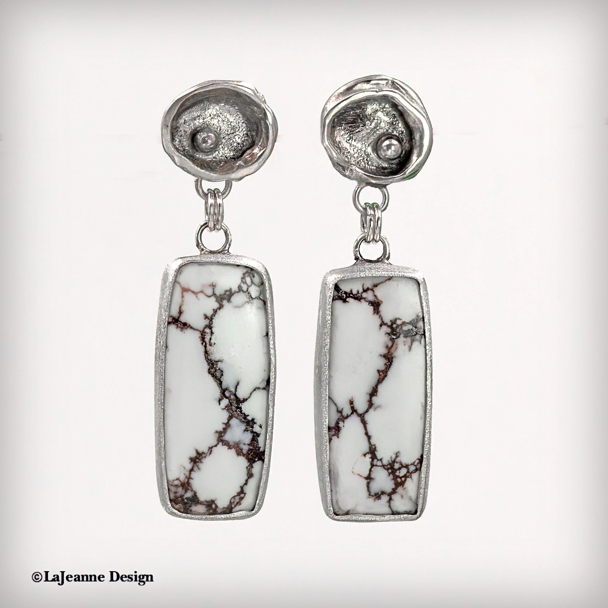 Wild Horse Stone Sterling Silver Earrings