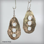 Textured Brass Cutout Earrings