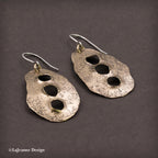 Textured Brass Cutout Earrings
