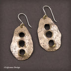 Textured Brass Cutout Earrings