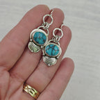 Egyptian Turquoise Sterling Silver Earrings
