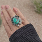 Size 8.25 - Kingman Turquoise Sterling Silver Ring