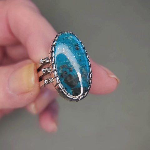 Size 8.25 - Ithaca Peak Turquoise Sterling Silver Ring | Contemporary