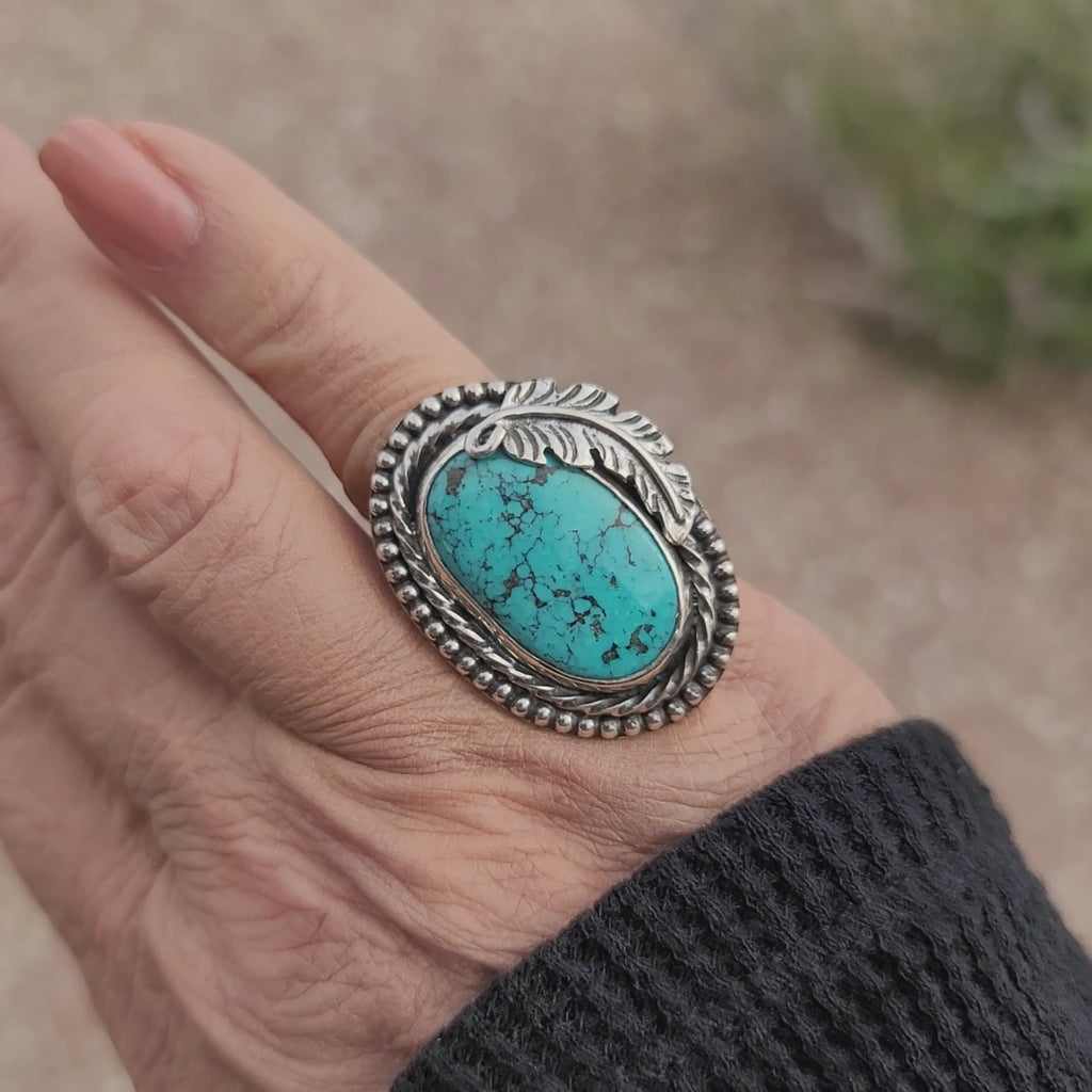 Size 6.75 - Turquoise Mountain Turquoise Sterling Silver Ring